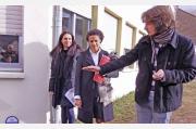 Collège de Valdoie (Dpt 90) sensibilisation des 6ème avec pose de repère de crue 
