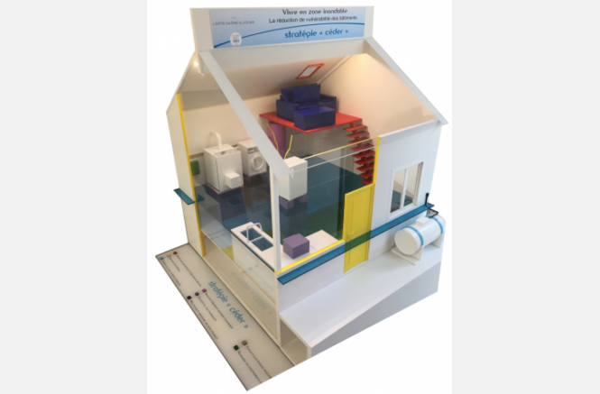 Maquette de maison inondable
