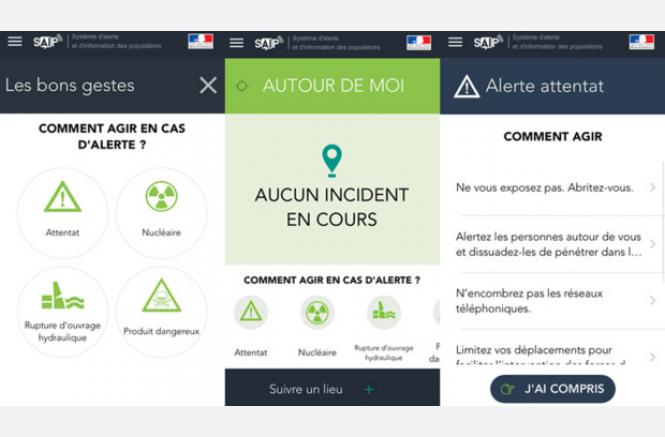 Application mobile du SAIP
