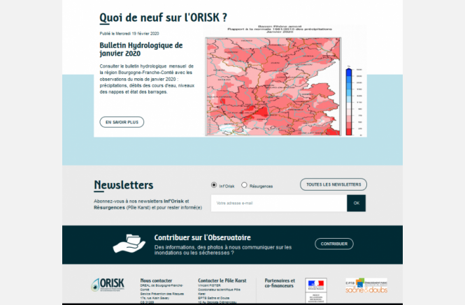 ORISK Observatoire du risque inondation, de la sécheresse et du karst